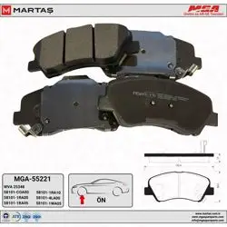 Balata Fren Ön Üstten Delikli-(Hyundai: Accent Blue 12 > 14 / i20 12 > / Hyundai: H350 15 > 2.5 CRDI Arka / Kia: Rio 09 > 13 / Cerato 13 > / Stonıc 2018 > >)