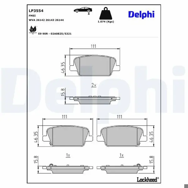 Fren Balatası Arka Hyundai Santa Fe 2.0D 2.2D 2.4 18 -