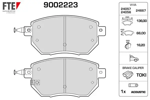 Ön Fren Balatası Nissan Qashqai 2010 > Navara 2008 > Pathfinder 2010 > Renault Kaleos 2008 2013 Ifınıtı