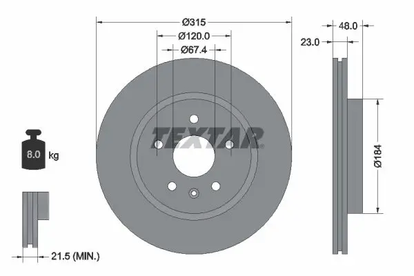 Fren Diski Opel Insignia A 17 / 18 J. 315mm Arka