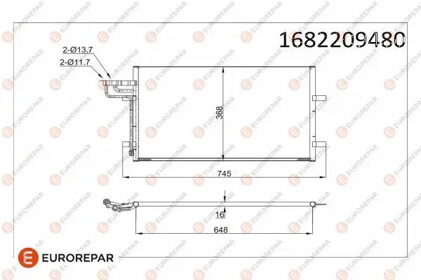 Psa / Klima Radyatörü Focus II 03 > 11 Focus II C Max 04 > 11 1.6Tdcı / 2.0Tdcı ()