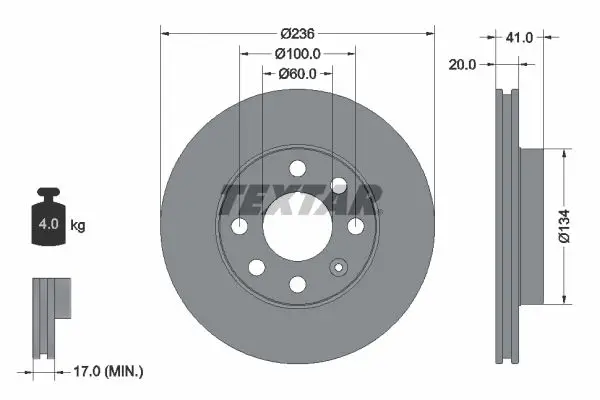 Fren Diski Opel Astra F / Vectra A / Corsa B / Combo B 1.4-1.6 Ön