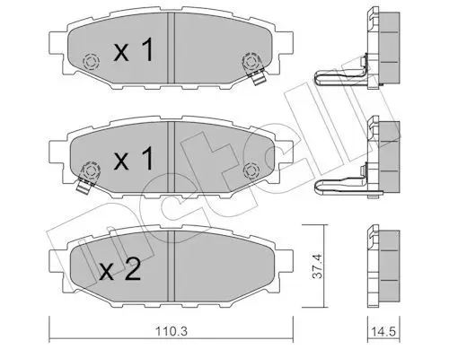 / Balata Fren Arka-(Subaru Impreza 08 / 12 / Forester 09 / 12 / Legacy 03 / 11 / Outback 03 / 11 / Brz 2.0 12-/ / Xv 1.6-2.0 12-/ /)