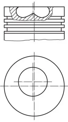 Ford / Motor Piston Segman 82,50mm (+ 0,50) Connect 1.8 TDCI 90Ps 02 / > Focus 1.8 TDCI (98 05) 90Ps /