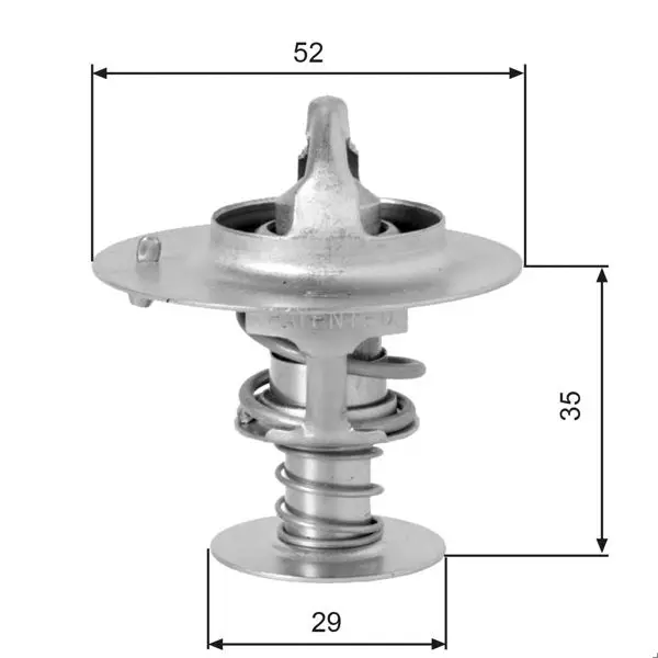 Termostat 82 °C (Honda Civic 1.4 87-89 Jazz 1.3 1.4 02-08)