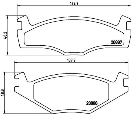 Ön Fren Balatası-(VW Golf 79-96 Passat 78-91 Seat Ibiza 93-96)