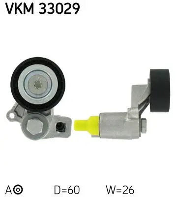 V Kayış Gergi Rulmanı Kütüklü (Peugeot: Partner 1.9 Xud9 Ac / Dw8- 02 Ac Fiat: Scudo: 1.9D 1.9 JTD)