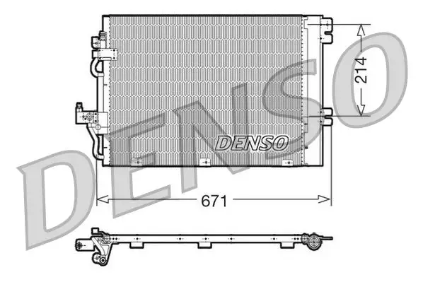 Klima Radyatörü (Opel Astra H 1.4 1.8 / Zafira A-B 04 -) 16×671X214
