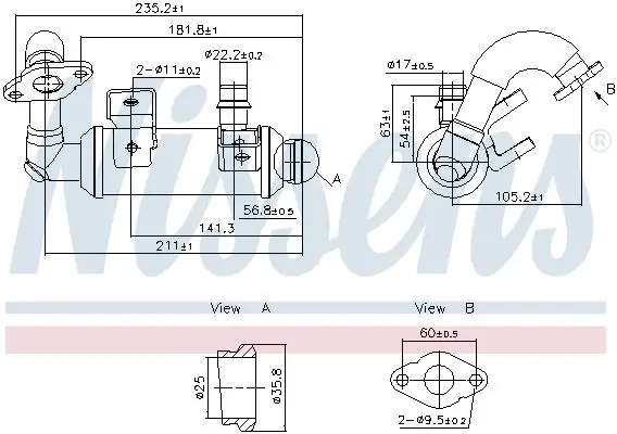 EGR Soğutucusu Ford Tourneo Connect (2002) 1.8 TDCI
