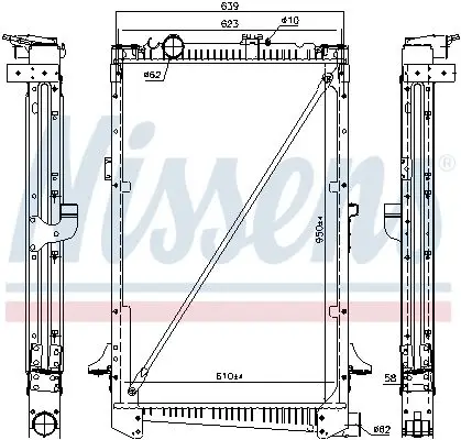 Motor Su Radyatörü Daf Cf 85 Fa / Cf 85 Far / Cf 85 Fag / Cf 85 Fat / Cf 85 Fac / Cf 85 Fax / Cf 85