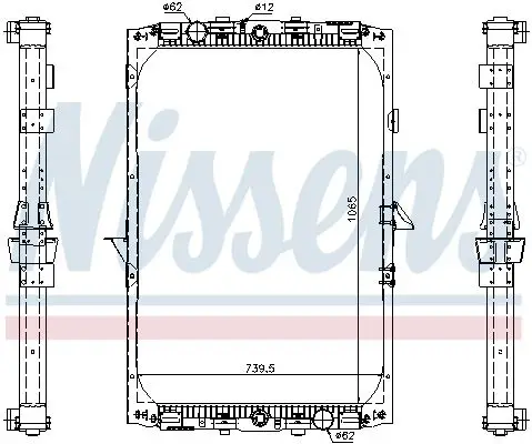 Motor Su Radyatörü Daf Xf 95 Fa / 95 Fad / 95 Fak / 95 Far / 95 Ft / 95 Xf (Çerçeveli) / (Mt)