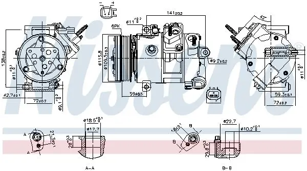 Klima Kompresörü Komple Transit Custom V362-V363 2.0 Ecoblue Onden Ceker 16 >
