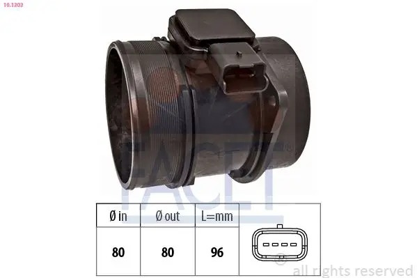 Hava Debimetresi P407 P307 Scudo III Expert III P308 P3008 P607 C5 C6 C8 Jumpy III Dw10bted4 (2.0 HDI 16V) Ford: Focus Cmax 2,0Tdcı (03 07)