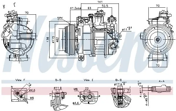 Klima Kompresörü Mercedes W205-W213-W447 Vito Glc-CLS
