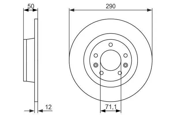 Arka Fren Disk Aynası P407 C5 III 1.6 HDI 110 Fap 1.8 2.0 2.0 HDI 135 Fap 2.2 3.0 05 / 04-Ölçü: (290 / 12 10mm)