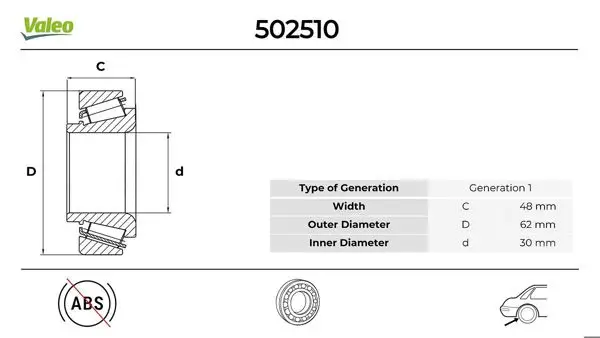 Teker Rulmanı Arka 06 > 207-307-C3-C4-ABS
