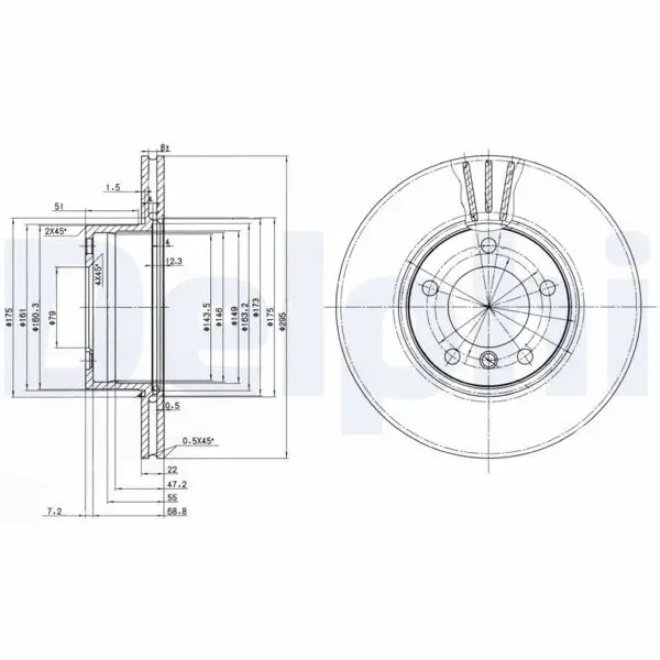 Fren Diski Ön Havalı 296 mm (BMW: 5 Serıe E39 On 520-523-525-528-530-535) Takım