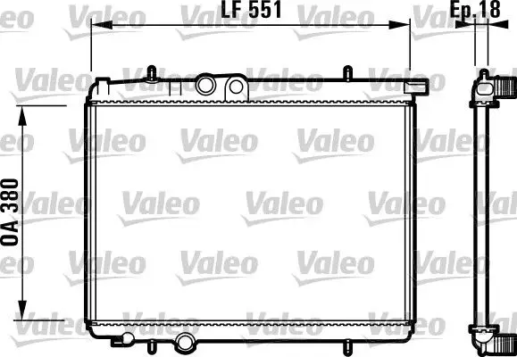 Motor Su Radyatörü P206 P206 + (T3e) 1,1I / 1,4I / 1.6 16V 98-Klimalı Ölçü: (380*551,3*18) / (133038)