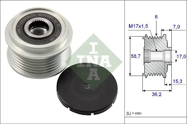 Alternatör Kasnağı 99-05 Focus 1.8Di-TDCI (Aof-500)