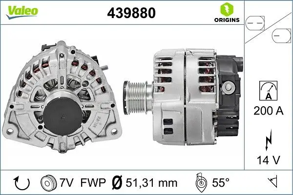 Alternatör (14V 200A) C-Class W205 14-18 S205 14-18