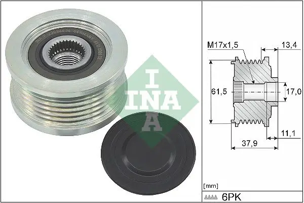 Alternatör Kasnağı 03-Doblo 1.9 JTD For:Marellı 100Ah (Pulsuz)