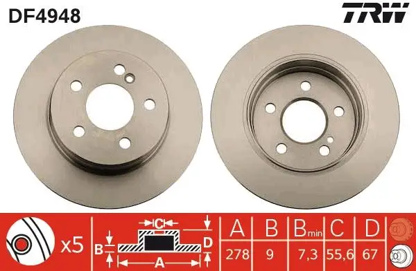 Disk Arka 07-14 C-Seri (W204)