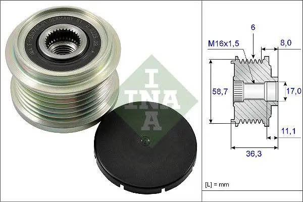 Alternatör Kasnağı 07-Bxr-Dct-Jmp-Transit 2.2Hdi (Aof-250)