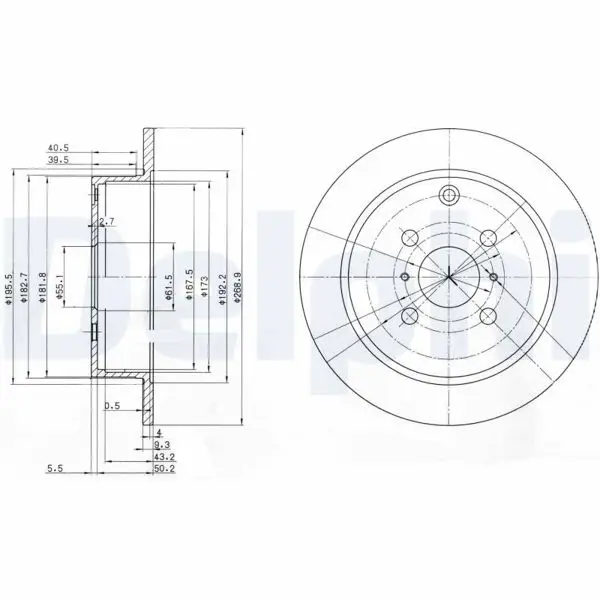 Disk Arka 02-08 Corolla-Yaris