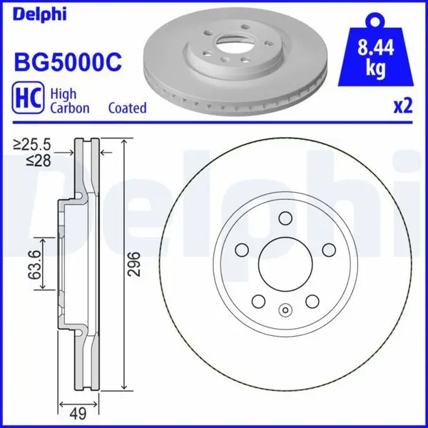 Ön Fren Diski S90 II (234) 2.0 D3 15-V90 II 16-16 Jant