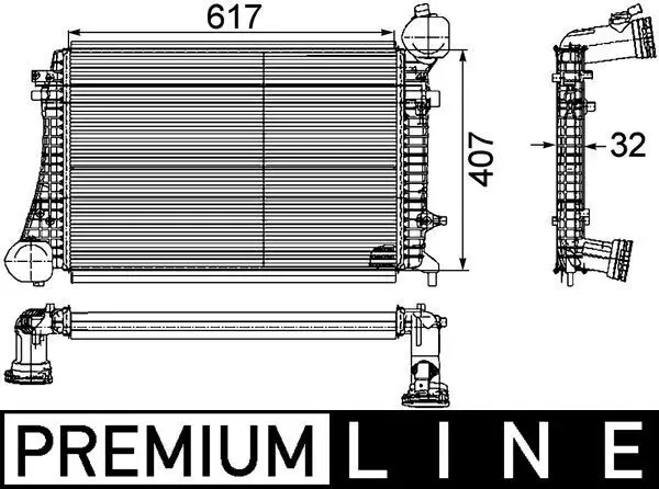 Turbo Radyatörü (Intercooler) 04-11 Caddy-Golf.V-Jetta-A3 1.9Tdi *Bls*