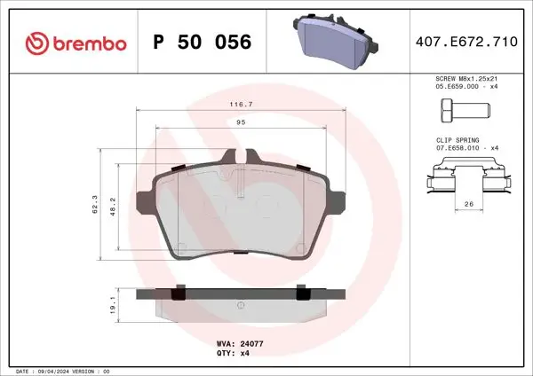 Fren Balatası Ön Mercedes W169-W245 / 150-160 / 180 / 170Cdi