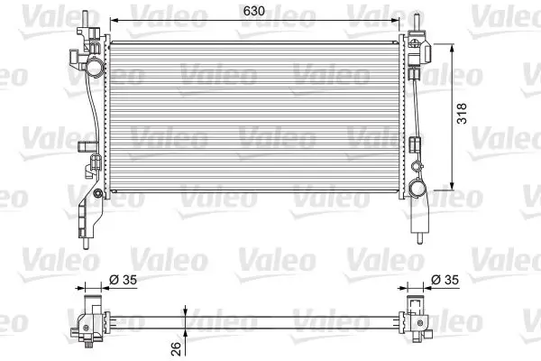 Motor Su Radyatörü Bipper Nemo Dv4td (1,4Hdı) Fiorino 1,3 JTD Multijet 08 -