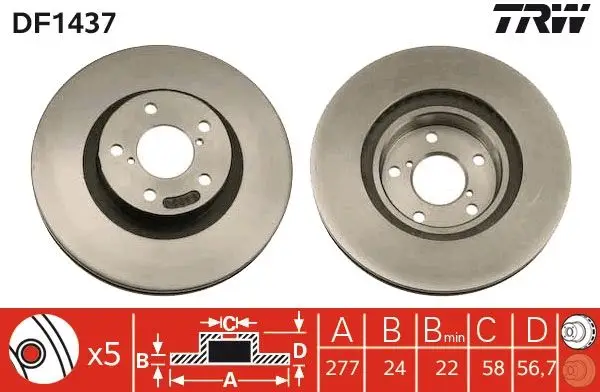 Fren Diski Ön Forester 97-08 Impreza 94-2.0 16V Legacy Outback 00-Xv 12-2.0 2.5 Havalı 278mm