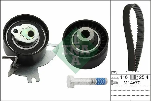 Triger Kayış Seti (Ford:Focus 14-Kuga 14-Mondeo 14-2.0 TDCI / Peu:308 13-3008 16-508 14-5008 16-2.0 Blue HDI)