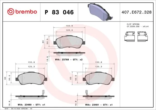 Fren Balata Seti Avensis 03-08 Ön