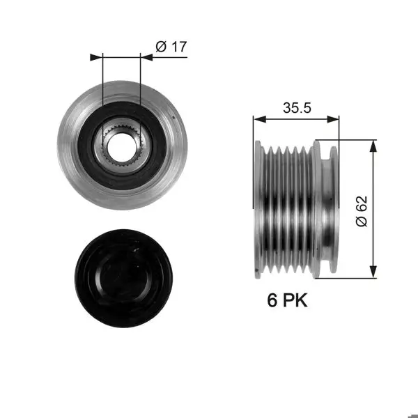 Alternatör Kasnağı 01-04 A4 1.6İ-1.8İ-2.0İ