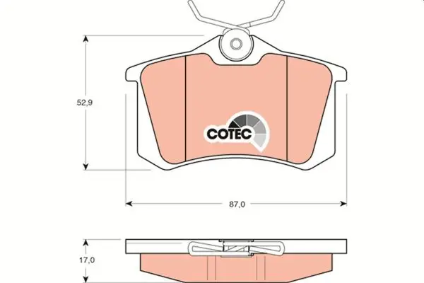 Arka Fren Balatası Citroen C2 / C3 / C4 – Peugeot 307 – VW Golf 3 / Golf 4 / Golf 5 / Jetta (1997→)