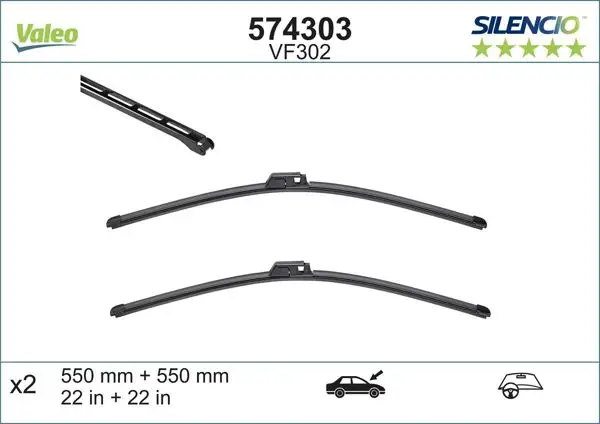 Silecek Süpürgesı Ön Takım (550 X 550 mm) (Muz Tip)