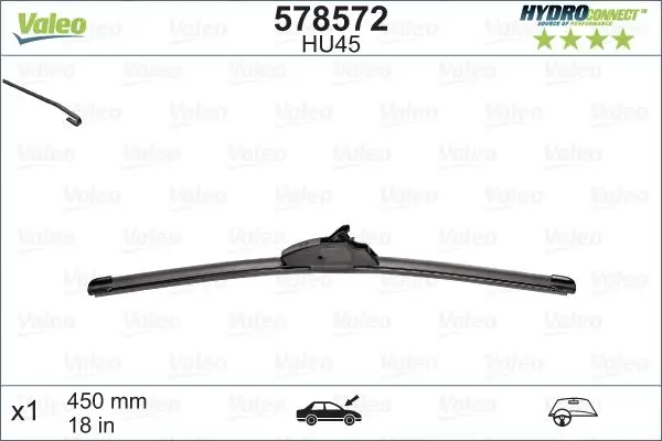 Silecek Süpürgesi Muz Tipi Sağ Honda Civic 2017-Ar18u (Retrofıt) 450mm
