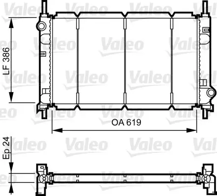 Motor Su Radyatörü (+ Ac) Mondeo I / II 92-00 1.6 / 1.8 / 2.0 Ölçü: (619 X 386 X 24) Klimalı