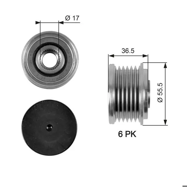 Alternatör Kasnağı 00-C-Seri (W203) E-Seri (W210)