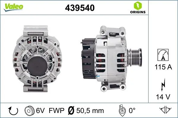 Alternatör (14V 115A) W202 97-00 W210 98-02 Vito 638 97-02 Sprinter 00-06