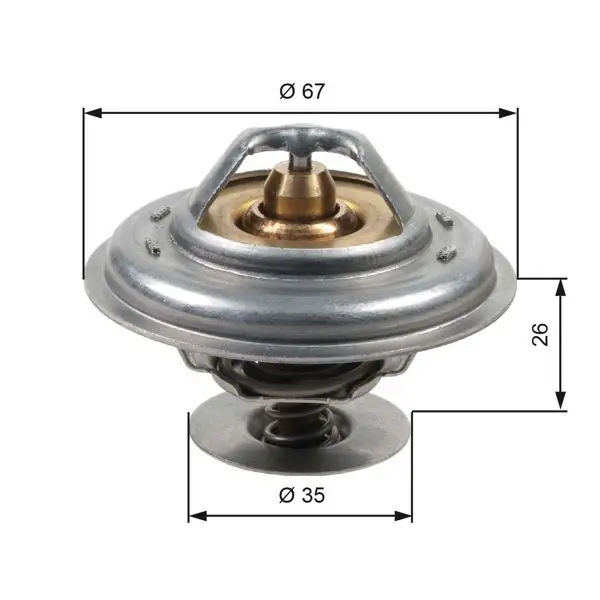 Termostat 87°C (VW: Crafter-Transporter IV 2.5Tdı)