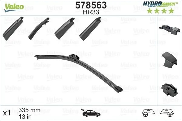Silgi Süpürgesi Arka 33.5Cm 05-Golf.V 15-Passat-Octavia-Leon