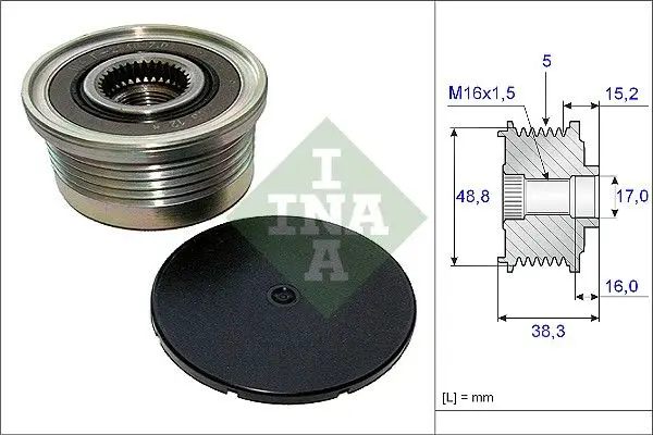 Alternatör Kasnağı Traffic-Lgn-Mst-Vvr-Mvn 1.9 DCI 5-Kanal