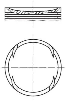 Piston + Segman Std. (M104, 89.90mm) W124 93-95 S124 93-96 C124 93-97 A124 93-98 W140 91-98