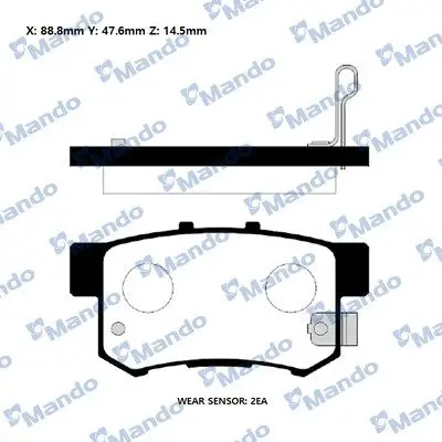 Honda Civic 01-12 Accord 98-03 CRV 02-06 Suzuki Swift Sx4 06-Arka Fren Balatası Adh24247