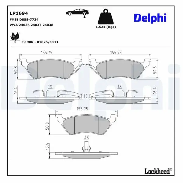 Arka Fren Balatası Chrysler Voyager IV 00-08