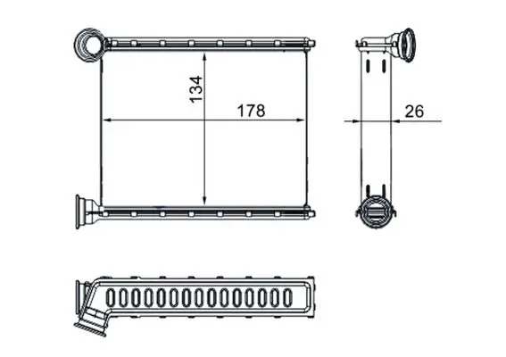 / Kalorifer Radyatörü Brazing (Renault: Clio IV 0.9 1.2 1.6 1.5 DCI 12-/ Dacia: Sandero II Logan II Mc) 8Fh351512-034