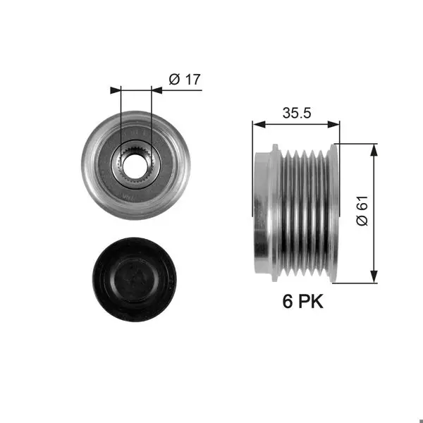 Alternatör Kasnağı Antara-Captiva 2.0D 16V *Z20dmh*